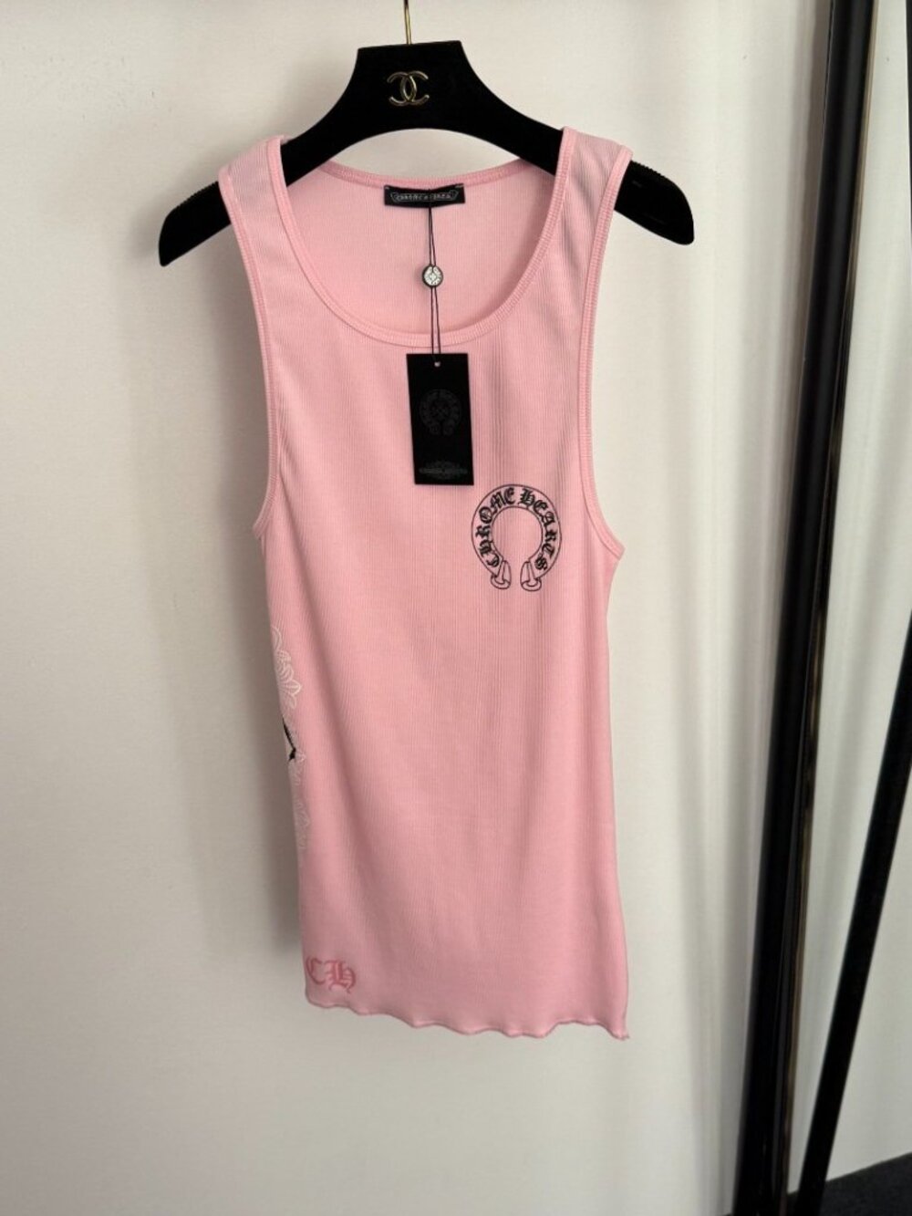 Chrome Hearts x Deadly Doll Letter Print Pink Vest Dress